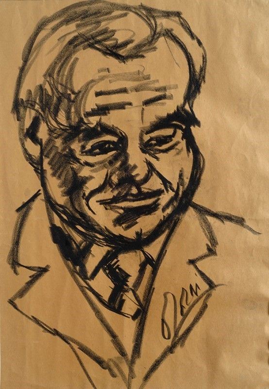 Ottone Rosai : Ritratto di Francesco  - Carboncino su carta - Auction Autori dell'800-900, Grafica ed Edizioni - I - Galleria Pananti Casa d'Aste