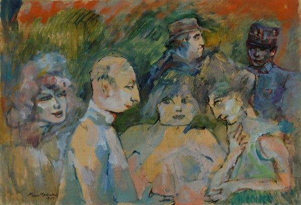 Mino Maccari : Il generale  (1964)  - Olio su compensato - Auction Autori del XIX e XX sec. - I - Galleria Pananti Casa d'Aste