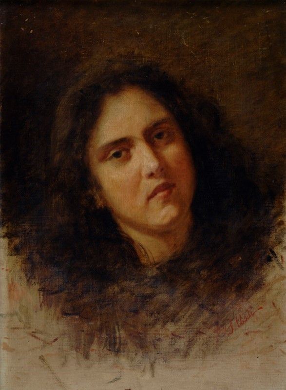 Stefano Ussi - Ritratto di ragazza