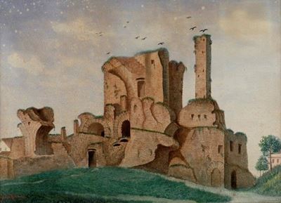 Avanzi del Castello di Marte Acque Giulio Ora Piazza Vittorio Emanuele - Roma