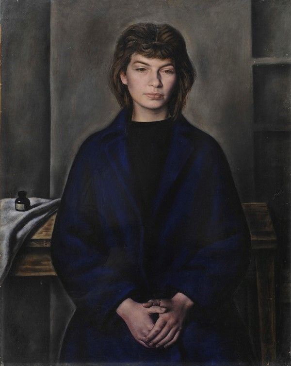 Xavier Bueno : Ritratto di Giulia  (1950)  - Olio su tela - Asta Autori del XIX e XX sec. - I - Galleria Pananti Casa d'Aste