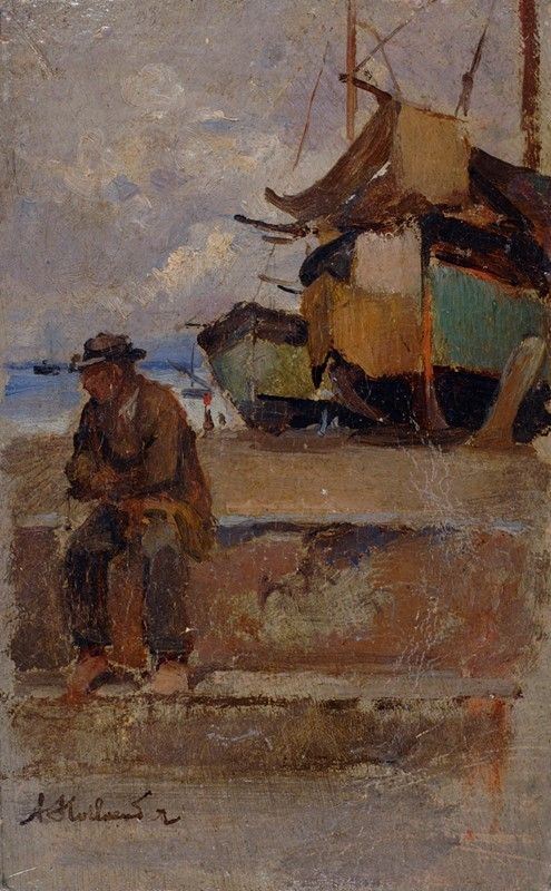 Alfonso Hollaender - Figura al porto