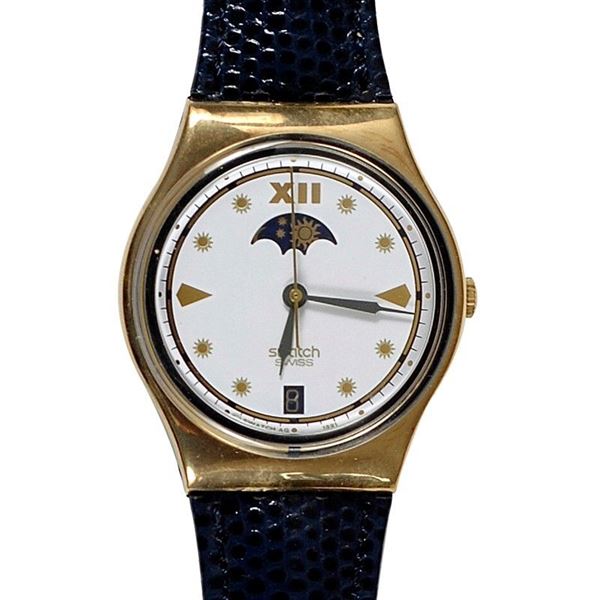 Swatch Quartz Date Sun-moon phase 1991