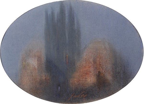 Piero Guccione : Paesaggio da Boecklin  (1998)  - Pastelli su carta - Asta Autori del XIX e XX sec. - I - Galleria Pananti Casa d'Aste