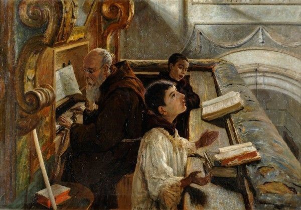 Salvatore Marchesi : Canto  - Olio su tela - Auction Autori del XIX e XX sec. - I - Galleria Pananti Casa d'Aste