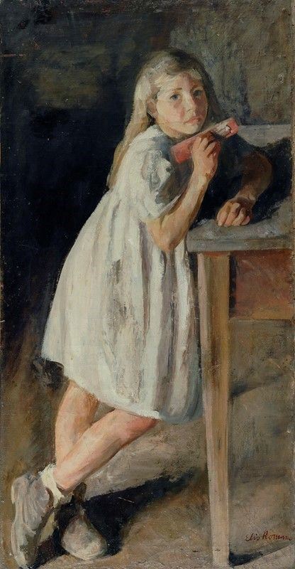 Elio Romano - Bambina col suonetto