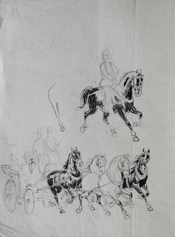 Carlo Casaltoli - Studio per carrozza e cavalli