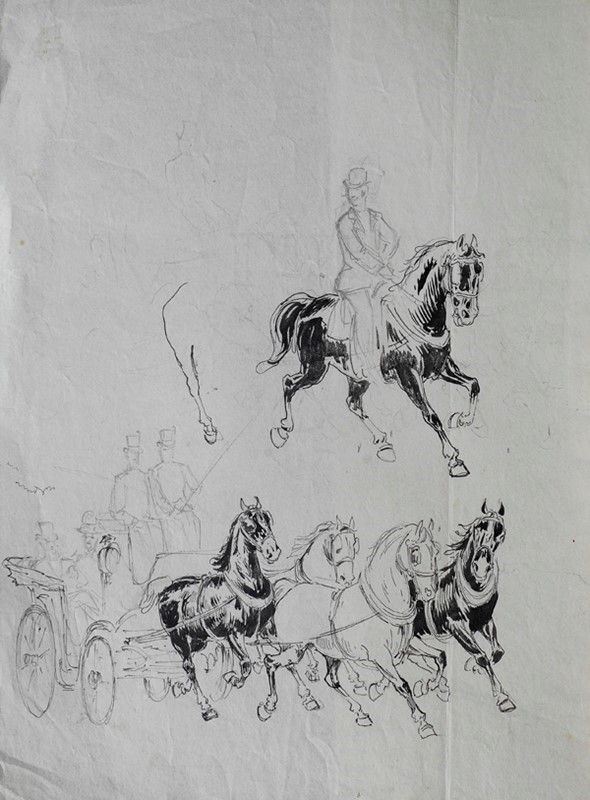 Carlo Casaltoli - Studio per Carrozza e Cavalli