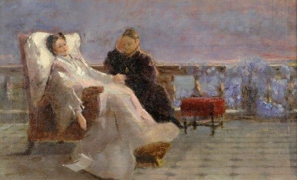Lionello Balestrieri - Riposo sulla terrazza