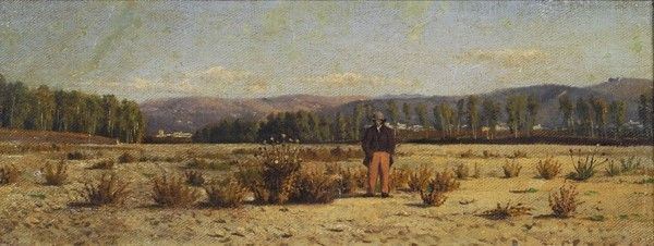 Attr. a Giuseppe Abbati - Il viandante