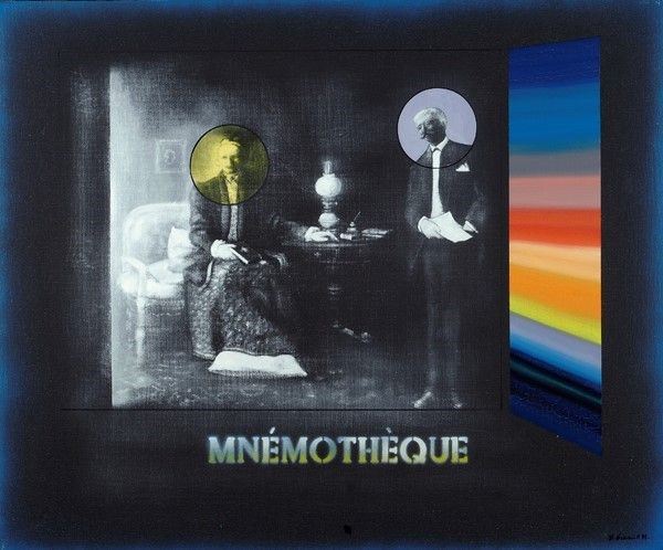 Guido Biasi : Mnemoteque  (1971)  - Tecnica mista su tela - Asta Autori del XIX e XX sec. - I - Galleria Pananti Casa d'Aste