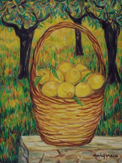 Cesto con Limoni