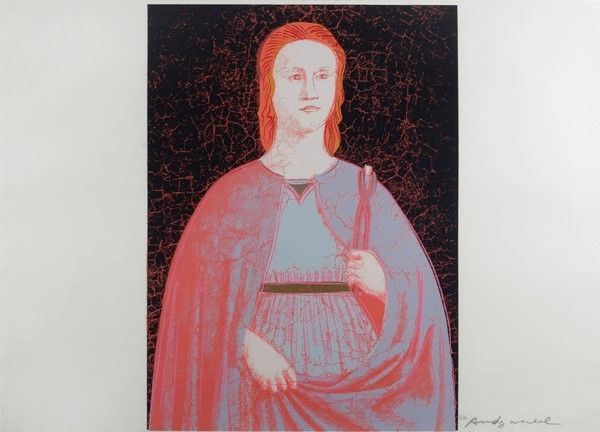 Andy Warhol : Sant' Apollonia  (1984)  - Screenprint su carta Arches 88 - Asta Autori del XIX e XX sec. - I - Galleria Pananti Casa d'Aste