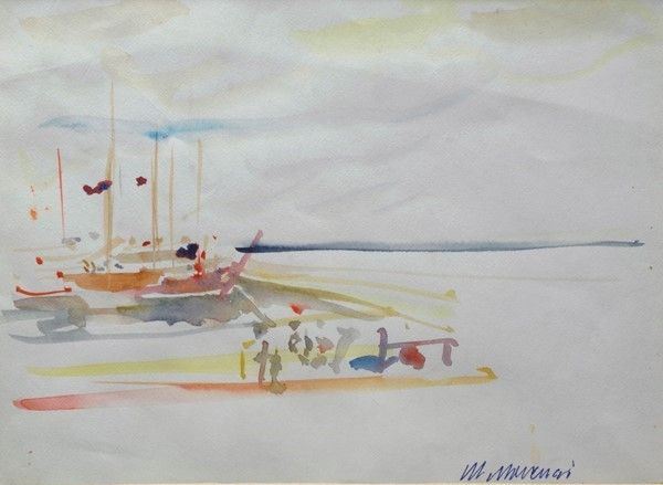 Mario Marcucci - Marina con Barche