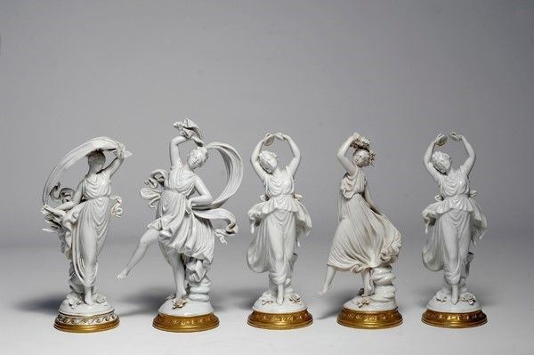 Cinque Menadi danzanti  - Asta STORART: Dipinti, oggetti, arredi dal XVII al XX sec. - II - Galleria Pananti Casa d'Aste