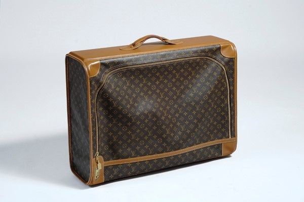 Porta Abiti in Pelle, Tela Monogrammata, Louis Vuitton, CM. 55x73x18