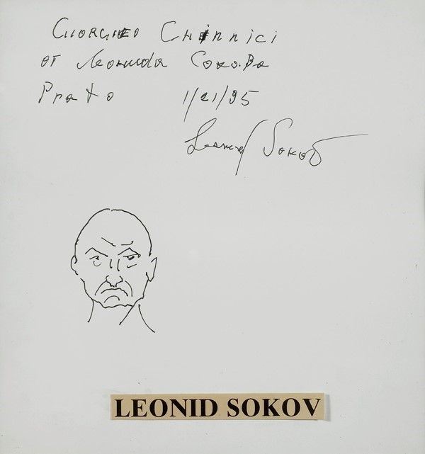 Leonid Sokov : Volto  (1995)  - China su carta - Asta STORART: Dipinti, oggetti, arredi dal XVII al XX sec. - II - Galleria Pananti Casa d'Aste