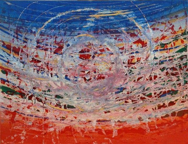 Aldo Moriconi : Senza titolo  (1969)  - Olio su tela - Asta STORART: Dipinti, oggetti, arredi dal XVII al XX sec. - II - Galleria Pananti Casa d'Aste