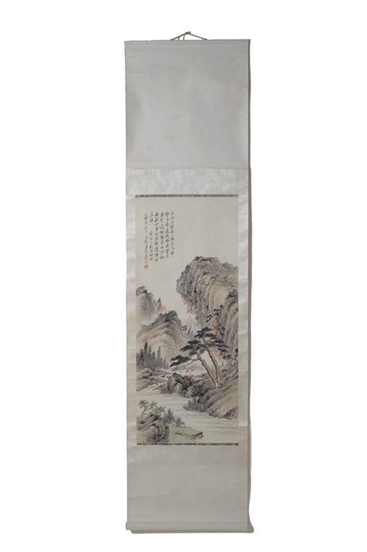 Scroll con Paesaggio  - Auction STORART: Dipinti, oggetti, arredi dal XVII al XX sec. - II - Galleria Pananti Casa d'Aste
