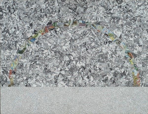 Jiri Kolar : Arc en ciel  (1980)  - Collage su tavola - Asta STORART: Dipinti, oggetti, arredi dal XVII al XX sec. - II - Galleria Pananti Casa d'Aste