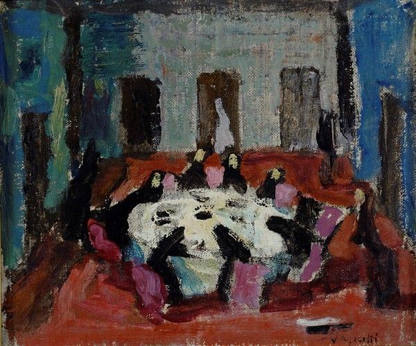 Gianni Vagnetti - Interno con figure