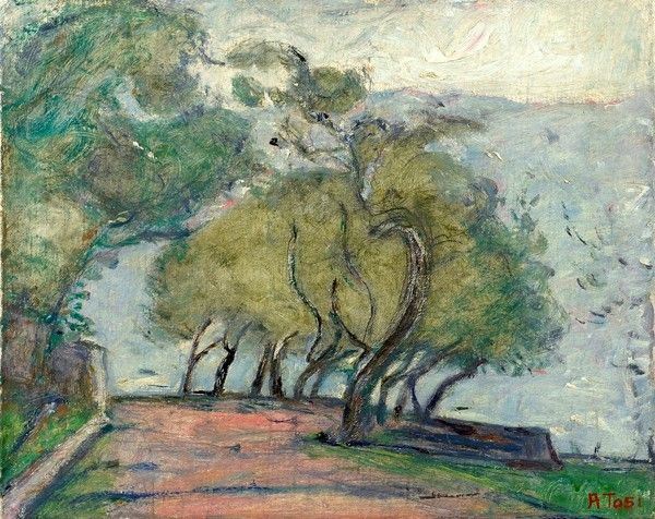 Arturo Tosi : Alberi  - Olio su tela - Auction STORART - ARTE MODERNA E CONTEMPORANEA - IV - Galleria Pananti Casa d'Aste