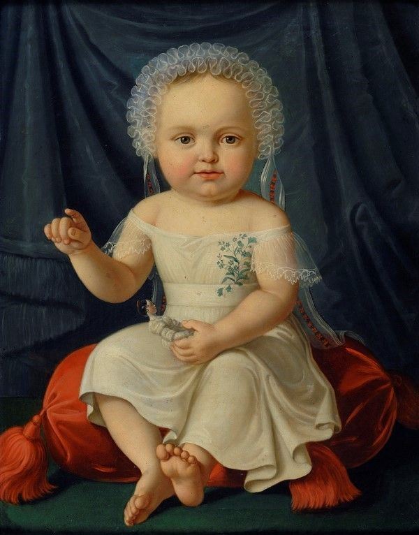 Johann Hermann : Bambino  - Olio su tela - Asta Arte orientale - I - Galleria Pananti Casa d'Aste