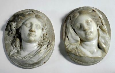 Testa della Vergine e Dell' Arcangelo Gabriele