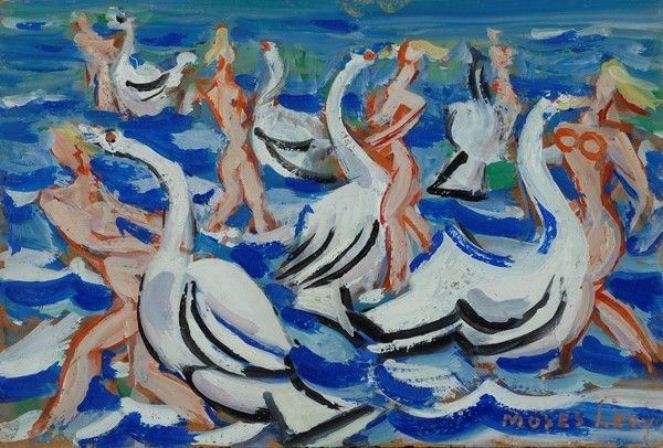 Moses Levy - Figure con Cigni