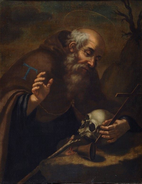Anonimo, fine XVII sec. - Sant'Antonio Abate in preghiera