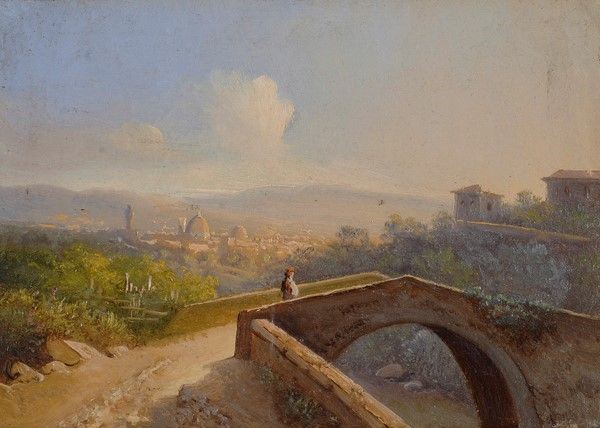 Anonimo, XIX sec. - Veduta di Firenze