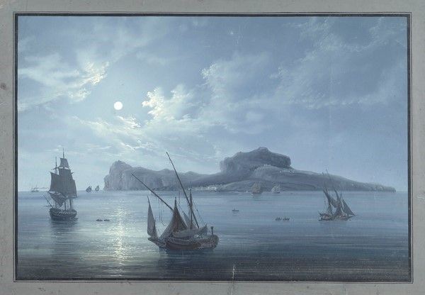 Gioacchino La Pira : Isola di Capri  - Tempera su carta - Auction Autori del XIX e XX sec. - Galleria Pananti Casa d'Aste