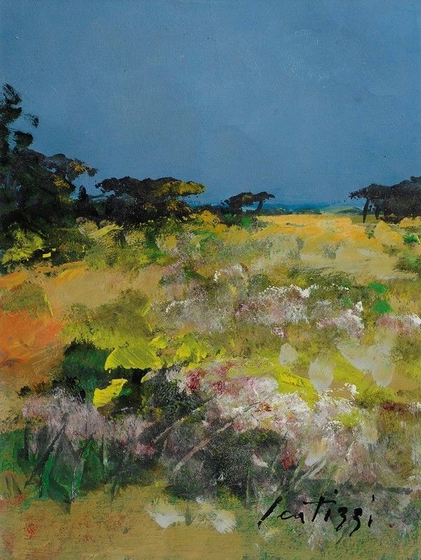 Sergio Scatizzi : Paesaggio  - Tecnica mista su carta - Auction Autori del XIX e XX sec. - I - Galleria Pananti Casa d'Aste