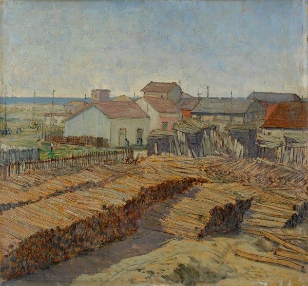 Galileo Chini - Cantiere in Darsena