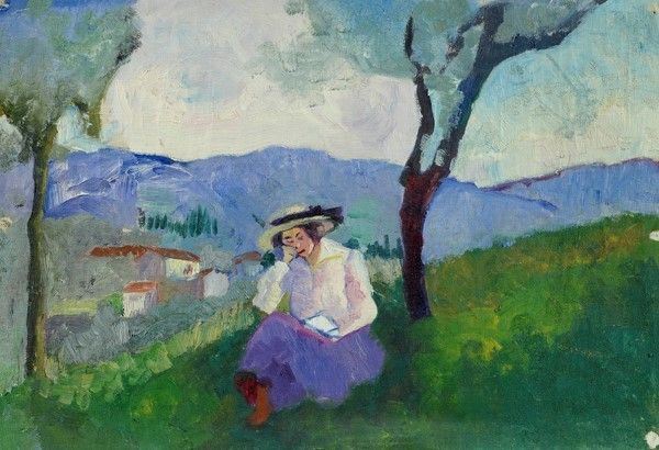 Fillide Levasti : La lettura  - Olio su tela - Auction Autori dell'800-900, Grafica ed Edizioni - I - Galleria Pananti Casa d'Aste
