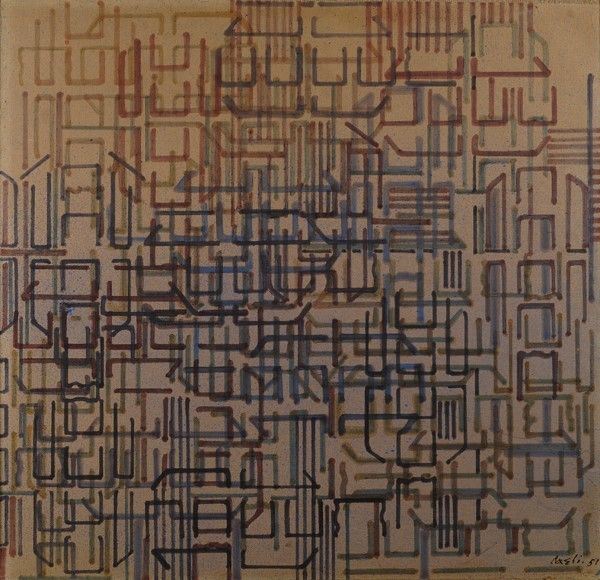 Corrado Cagli : Senza titolo  (1951)  - Olio su tela - Auction Autori del XIX e XX sec. - I - Galleria Pananti Casa d'Aste
