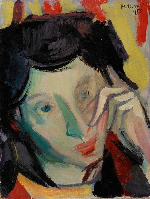 Sebastiano Milluzzo : Volto di donna  - Auction AUTORI DEL XIX E XX SEC, ARTE MODERNA E CONTEMPORANEA - Galleria Pananti Casa d'Aste