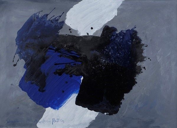 Paolo Schiavocampo : Atmosfera plastica  (1989)  - Olio su tela - Asta Autori del XIX e XX sec. - I - Galleria Pananti Casa d'Aste