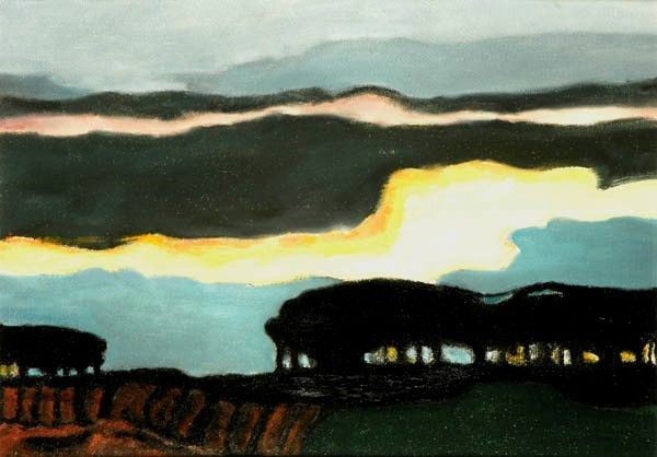 Domenico Cantatore - Paesaggio Collinare