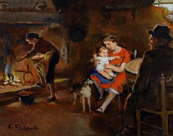 Cafiero Filippelli - Famiglia in un interno