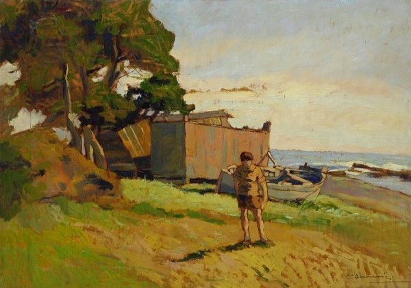 Carlo Domenici - Ragazzo sulla spiaggia