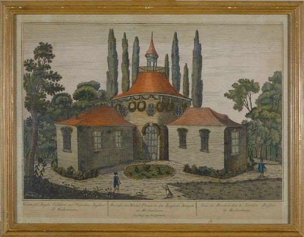 Veduta del Giardino Inglese di Hochenheim; Veduta del Giardino Botanico a Gand