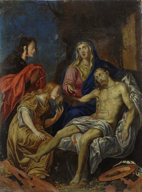 Scuola Fiamminga, XVII Sec. - Lamentazione sul Corpo di Cristo