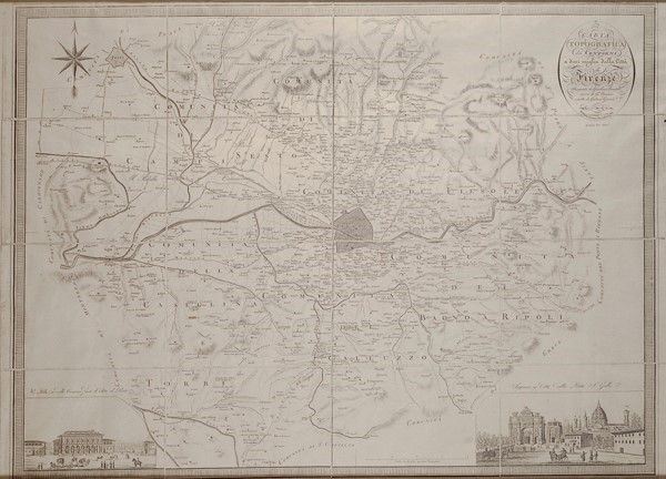 Carta Topografica dei Dintorni a Dieci Miglia dalla Città di Firenze
