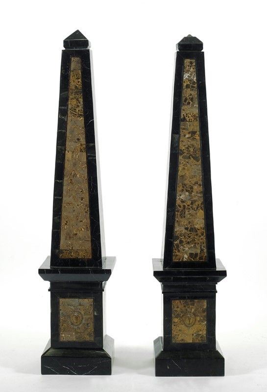 Coppia di obelischi  - Asta Dipinti dal XV al XX sec. e oggetti di antiquariato - Galleria Pananti Casa d'Aste