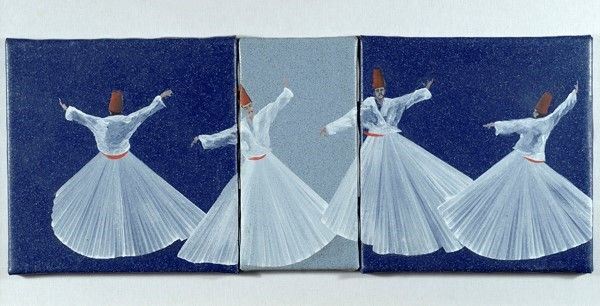 Aldo Mondino : Senza titolo (Trittico)  - Olio su linoleum - Auction Autori del XIX e XX sec. - I - Galleria Pananti Casa d'Aste