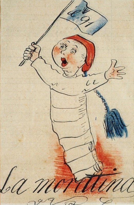 Anonimo, XX sec. : Morettina  - Disegno - Asta AUTORI DEL XIX E XX SEC - Galleria Pananti Casa d'Aste