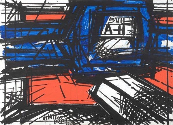 Vinicio Berti : Scena e immagine multipla  (1974)  - Idropittura su tela - Auction Autori del XIX e XX sec. - I - Galleria Pananti Casa d'Aste