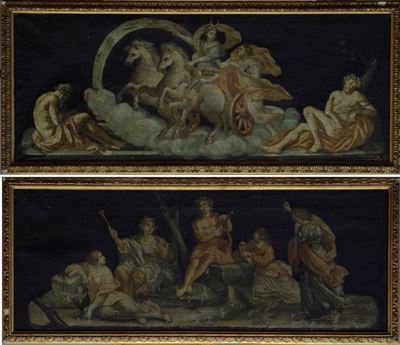 Il Carro di Diana; Apollo tra le Muse