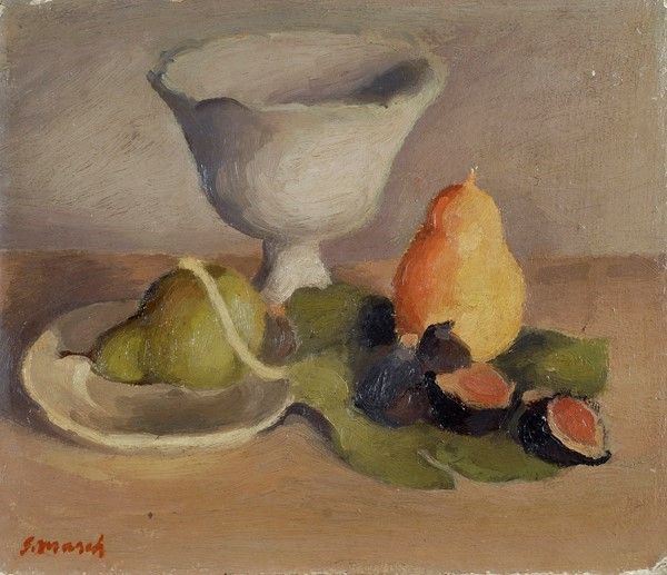 Giovanni March - Natura morta con fichi e pere